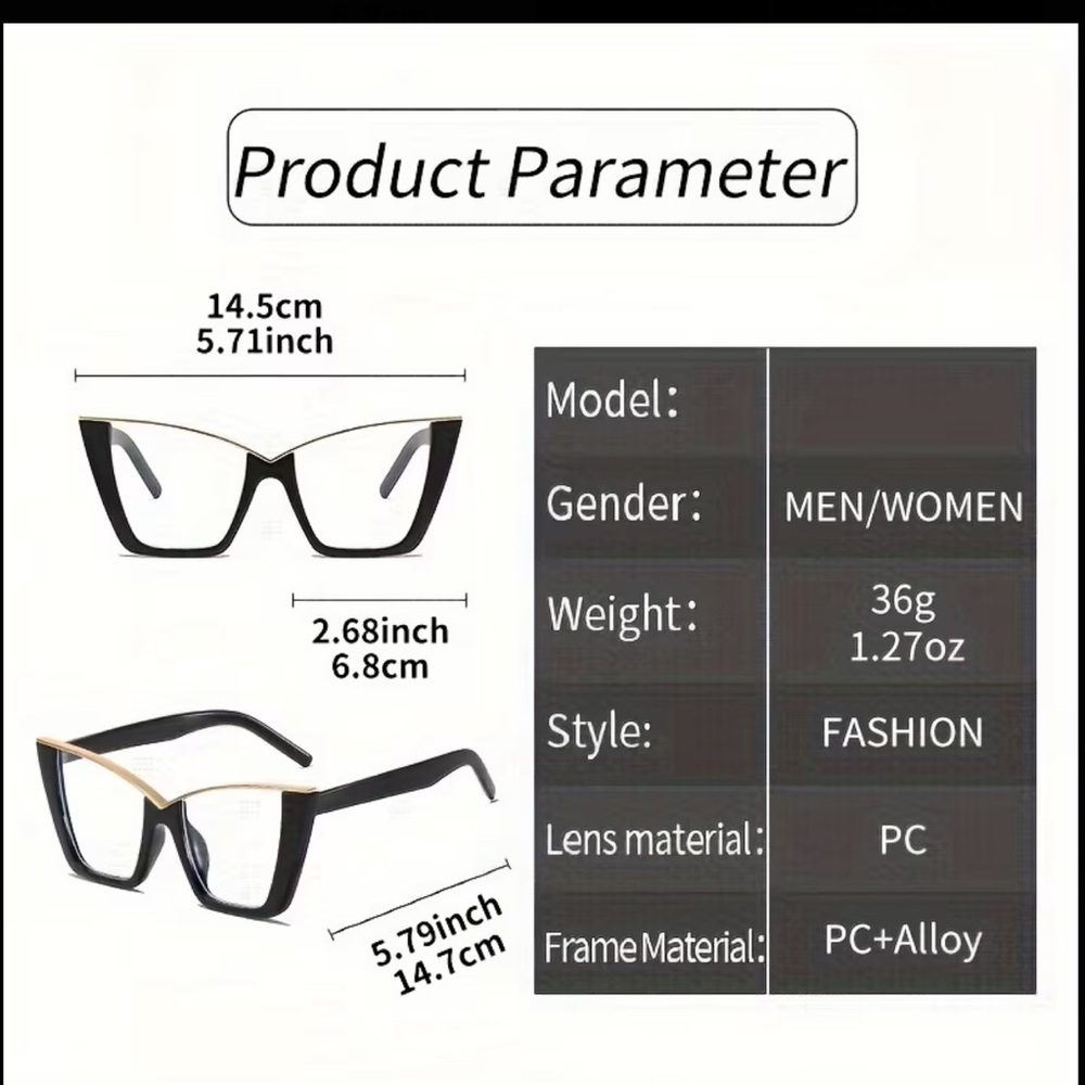 Cateye Retro Red Blue Light Blocker Glasses - Picture 2 of 3